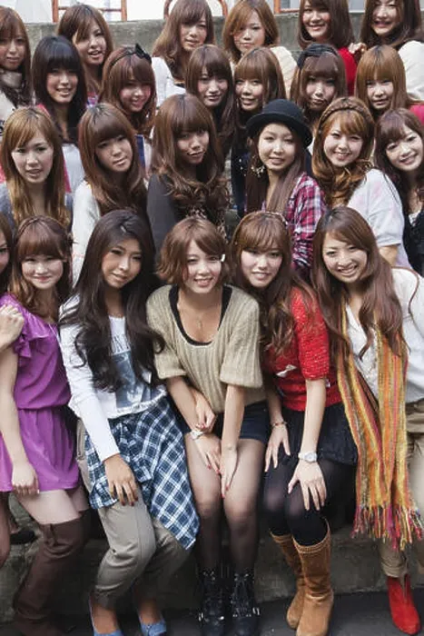 Framed Print : Japan, Tokyo, Harajuku, group of Japanese girls Framed Print : Japan, Tokyo, Harajuku, group of Japanese girls