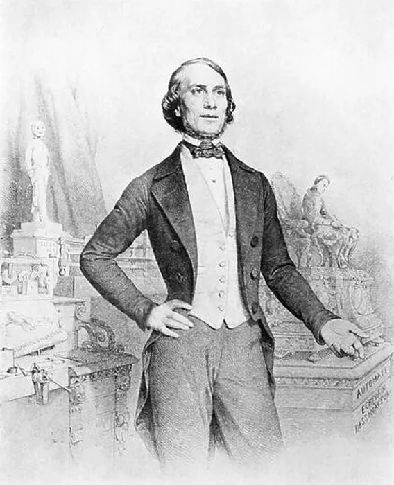 Framed Print : Jean-Eugene Robert-Houdin (1805-1871) was a French watchmaker