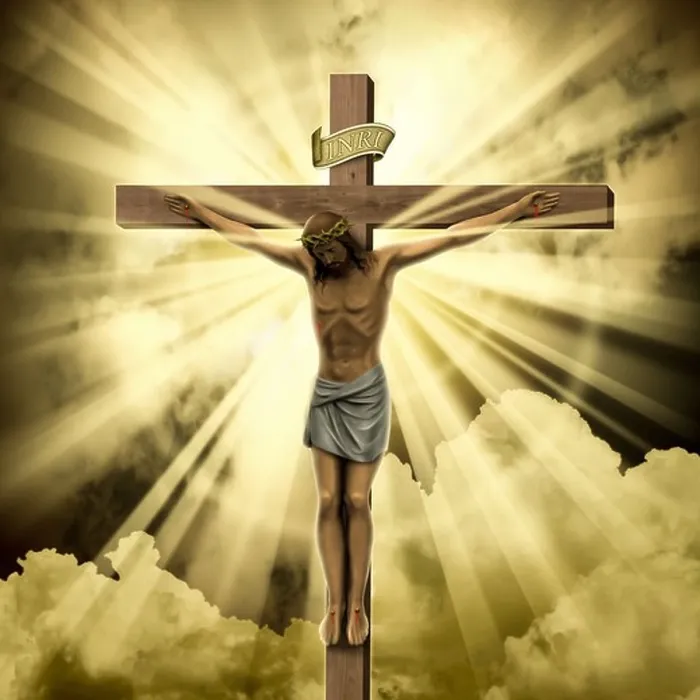 Framed Print : Jesus Christ on the Cross with Clouds Framed Print : Jesus Christ on the Cross with Clouds