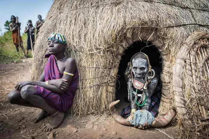 Framed Print : JINKA, ETHIOPIA, - 19 AUGUST 2015:unidentified women from Mursi tribe with big lip Plate Framed Print : JINKA, ETHIOPIA, - 19 AUGUST 2015:unidentified women from Mursi tribe with big lip Plate