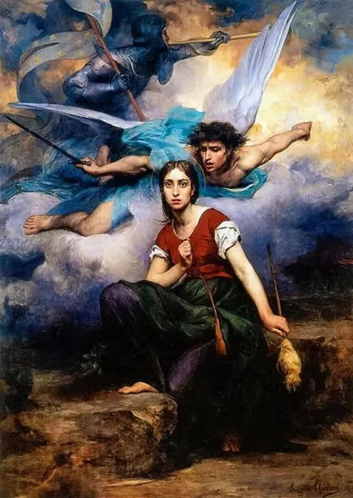 Framed Print : Joan of Arc listening to the voices - Eugene Romain Thirion, 1876 painting Framed Print : Joan of Arc listening to the voices - Eugene Romain Thirion, 1876 painting