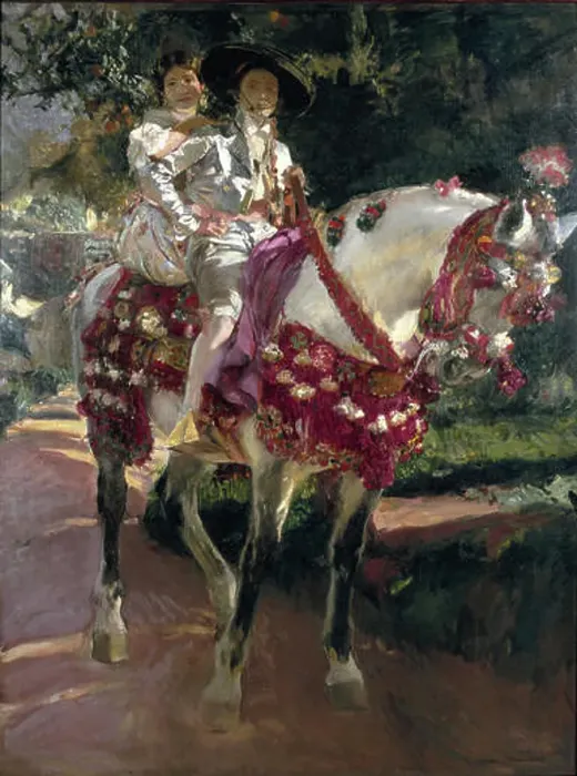Framed Print : Joaquín Sorolla y Bastida - Portraits of Elena and Maria with Old fashioned Valencian Costumes Framed Print : Joaquín Sorolla y Bastida - Portraits of Elena and Maria with Old fashioned Valencian Costumes