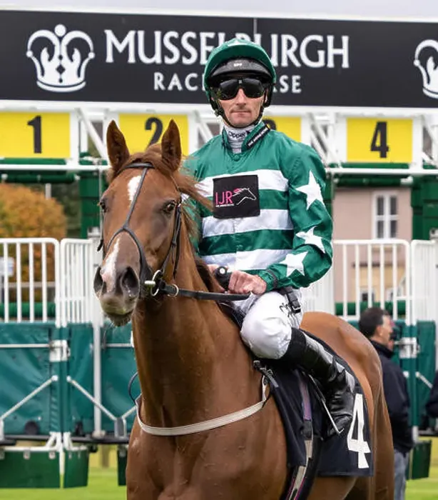 Framed Print : Jockey Daniel Tudhope on Lara Silvia Framed Print : Jockey Daniel Tudhope on Lara Silvia