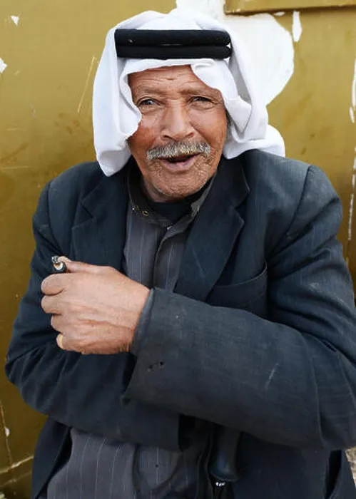 Framed Print : A Jordanian Bedouin man in Little Petra, Jordan Framed Print : A Jordanian Bedouin man in Little Petra, Jordan