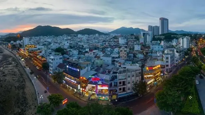 Framed Print : July 4, 2023: panoramic view of the coastal city of Nha Trang, Vietnam