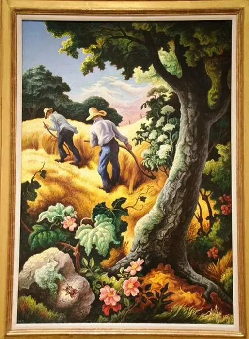 Framed Print : July Hay, 1943, by Thomas Hart Benton Framed Print : July Hay, 1943, by Thomas Hart Benton