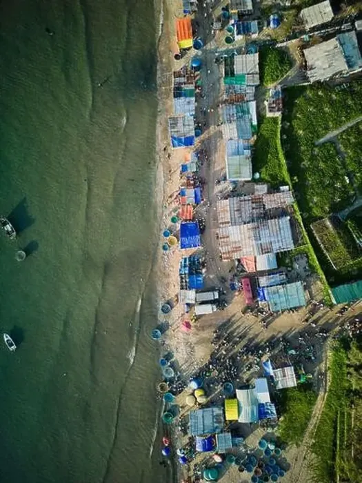 Framed Print : June 18, 2022: dawn in Mui Ne fishing village, Phan Thiet city, Binh Thuan province, Vietnam Framed Print : June 18, 2022: dawn in Mui Ne fishing village, Phan Thiet city, Binh Thuan province, Vietnam
