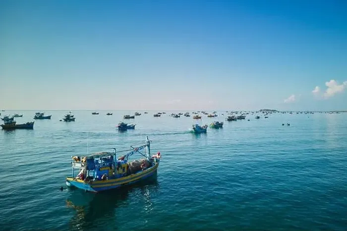 Framed Print : June 18, 2022: dawn in Mui Ne fishing village, Phan Thiet city, Binh Thuan province, Vietnam Framed Print : June 18, 2022: dawn in Mui Ne fishing village, Phan Thiet city, Binh Thuan province, Vietnam