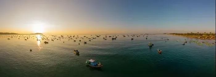 Framed Print : June 18, 2022: dawn in Mui Ne fishing village, Phan Thiet city, Binh Thuan province, Vietnam Framed Print : June 18, 2022: dawn in Mui Ne fishing village, Phan Thiet city, Binh Thuan province, Vietnam