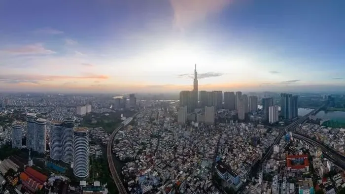 Framed Print : June 30, 2023: panoramic view of Landmark residential area Framed Print : June 30, 2023: panoramic view of Landmark residential area