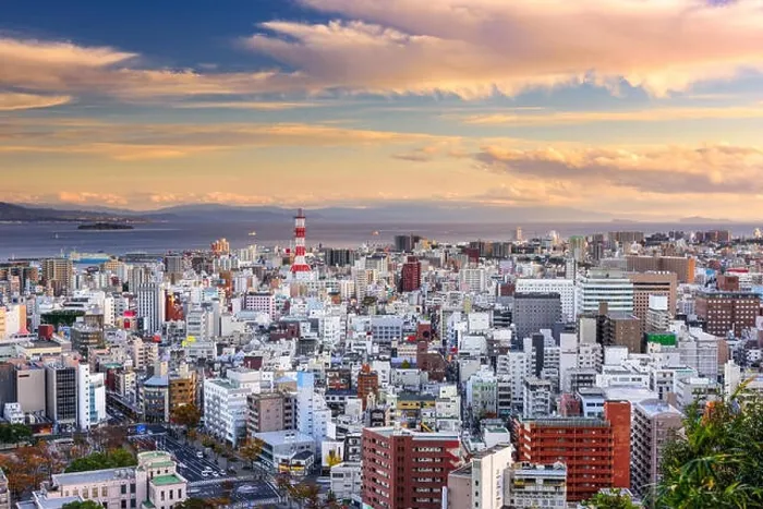 Framed Print : Kagoshima, Japan cityscape at dusk Framed Print : Kagoshima, Japan cityscape at dusk