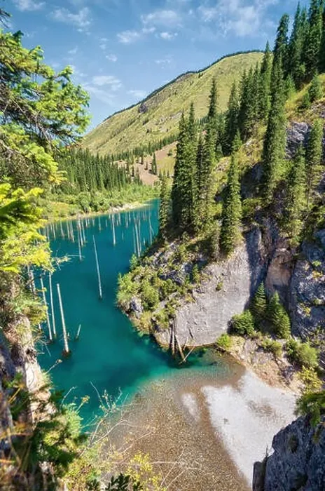 Framed Print : Kaindy Lake in South East Kazakhstan, taken in August 2018 taken in hdr Framed Print : Kaindy Lake in South East Kazakhstan, taken in August 2018 taken in hdr