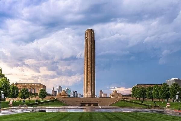 KANSAS CITY, MISSOURI - AUGUST 28, 2018: The National World War I Museum and Memorial in Kansas City