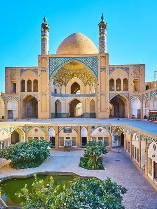 Framed Print : KASHAN, IRAN - OCTOBER 22, 2017: Agha Bozorg Islamic complex include the mosque, hussainiya, madrasah and the garden, on October 22 in Kashan Framed Print : KASHAN, IRAN - OCTOBER 22, 2017: Agha Bozorg Islamic complex include the mosque, hussainiya, madrasah and the garden, on October 22 in Kashan