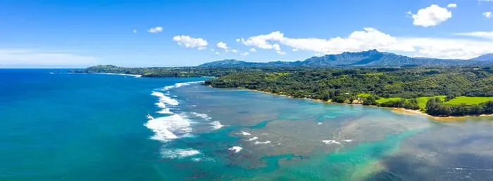 Framed Print : Kauai Coast Tropical Island Hawaii View Panoramic Framed Print : Kauai Coast Tropical Island Hawaii View Panoramic