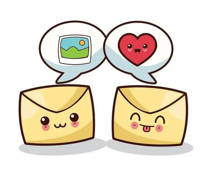 Framed Print : Kawaii cartoon. Technology and Social media. Vector graphic Framed Print : Kawaii cartoon. Technology and Social media. Vector graphic