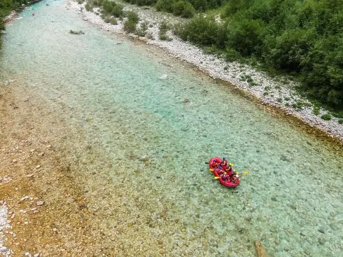 Framed Print : Kayak and Rafting Adventure Sport on River Soca in Bovec, Slovenia. Aerial Drone Top Down View Framed Print : Kayak and Rafting Adventure Sport on River Soca in Bovec, Slovenia. Aerial Drone Top Down View