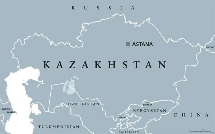 Framed Print : Kazakhstan political map with capital Astana Framed Print : Kazakhstan political map with capital Astana