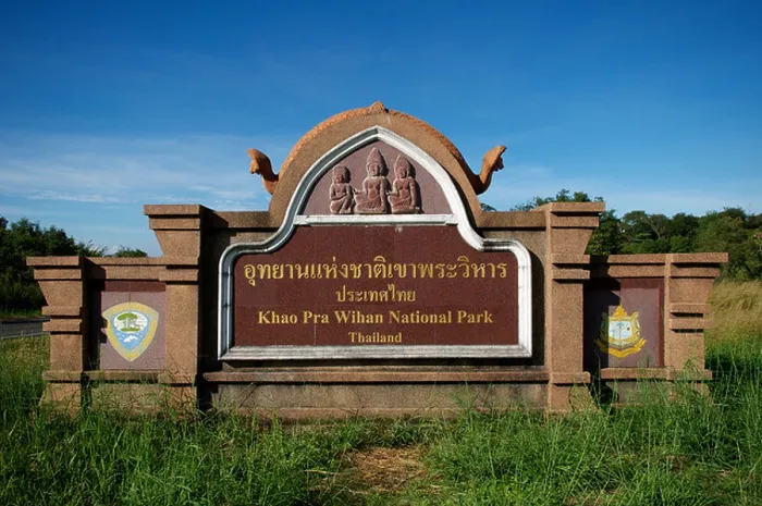 Framed Print : Khao Phra Wihan National Park sign, Sisaket Province, Issan, Thailand. credit: Kraig Lieb Framed Print : Khao Phra Wihan National Park sign, Sisaket Province, Issan, Thailand. credit: Kraig Lieb