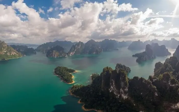 Framed Print : Khao Sok Thailand, drone aerial view over the lake Framed Print : Khao Sok Thailand, drone aerial view over the lake