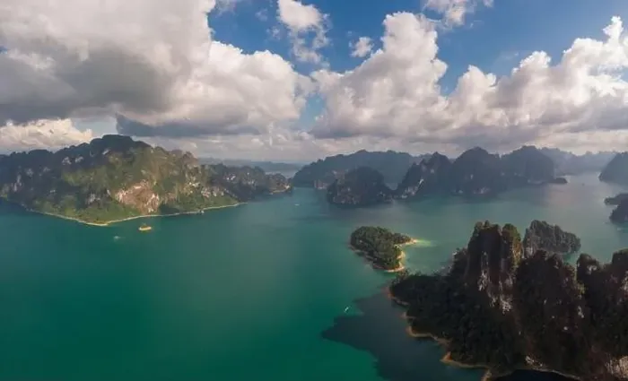 Framed Print : Khao Sok Thailand, drone aerial view over the lake Framed Print : Khao Sok Thailand, drone aerial view over the lake