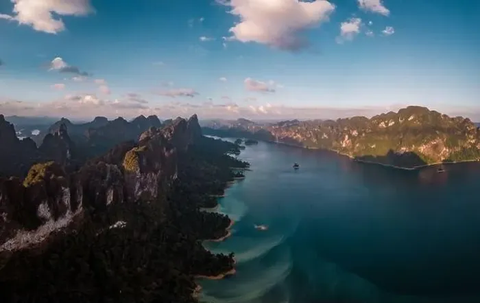 Framed Print : Khao Sok Thailand, drone aerial view over the lake Framed Print : Khao Sok Thailand, drone aerial view over the lake