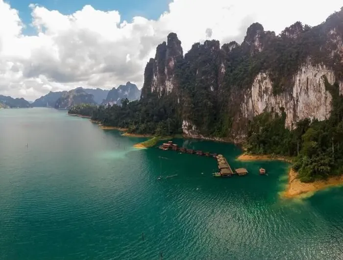 Framed Print : Khao Sok Thailand, drone aerial view over the lake Framed Print : Khao Sok Thailand, drone aerial view over the lake