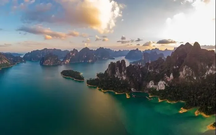 Framed Print : Khao Sok Thailand, drone aerial view over the lake Framed Print : Khao Sok Thailand, drone aerial view over the lake