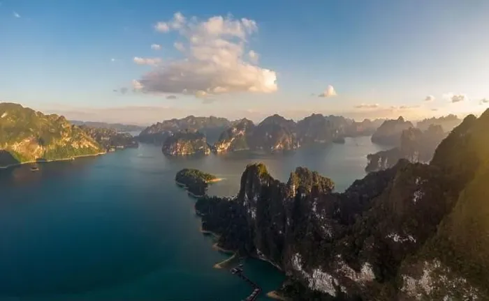 Framed Print : Khao Sok Thailand, drone aerial view over the lake Framed Print : Khao Sok Thailand, drone aerial view over the lake