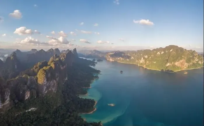 Framed Print : Khao Sok Thailand, drone aerial view over the lake Framed Print : Khao Sok Thailand, drone aerial view over the lake