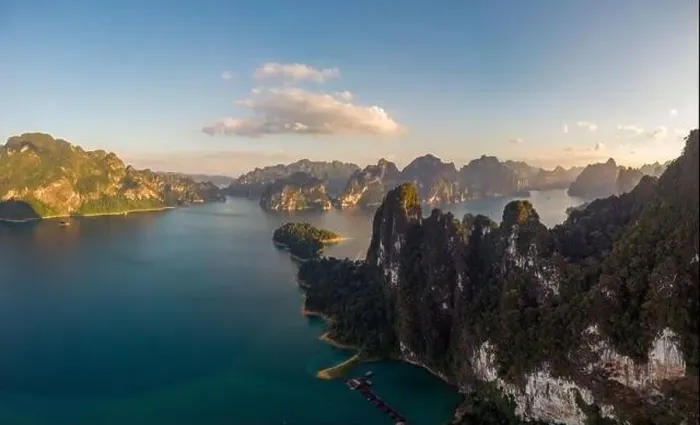 Framed Print : Khao Sok Thailand, drone aerial view over the lake Framed Print : Khao Sok Thailand, drone aerial view over the lake
