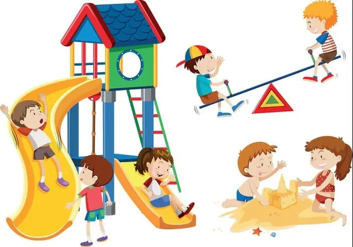 Framed Print : Kids playing at playground Framed Print : Kids playing at playground