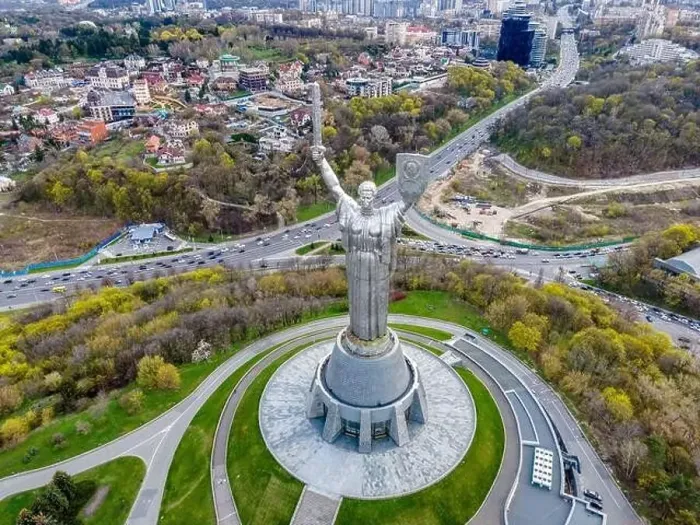 Framed Print : Kiev, Ukraine - April 26, 2021: Aerial top view by drone of the Monument Motherland in Kiev, Ukraine Framed Print : Kiev, Ukraine - April 26, 2021: Aerial top view by drone of the Monument Motherland in Kiev, Ukraine