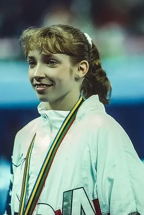Framed Print : Kim Zmeskal (USA) competing in the women's artistic team all-around gymnastics at the 1992 Olympic Summer Games Framed Print : Kim Zmeskal (USA) competing in the women's artistic team all-around gymnastics at the 1992 Olympic Summer Games