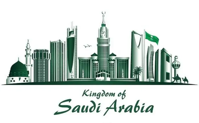 Framed Print : Kingdom of Saudi Arabia Famous Buildings Vector Background. Editable Vector Illustration Framed Print : Kingdom of Saudi Arabia Famous Buildings Vector Background. Editable Vector Illustration