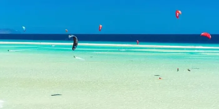 Framed Print : Kitesurf into the shallow turquoise sea at Sotavento beach, Jandia, Fuerteventura, Canary Islands, Spain Framed Print : Kitesurf into the shallow turquoise sea at Sotavento beach, Jandia, Fuerteventura, Canary Islands, Spain