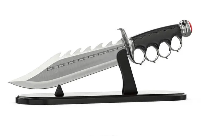 Framed Print : Knife fantasy weapon, side view Framed Print : Knife fantasy weapon, side view