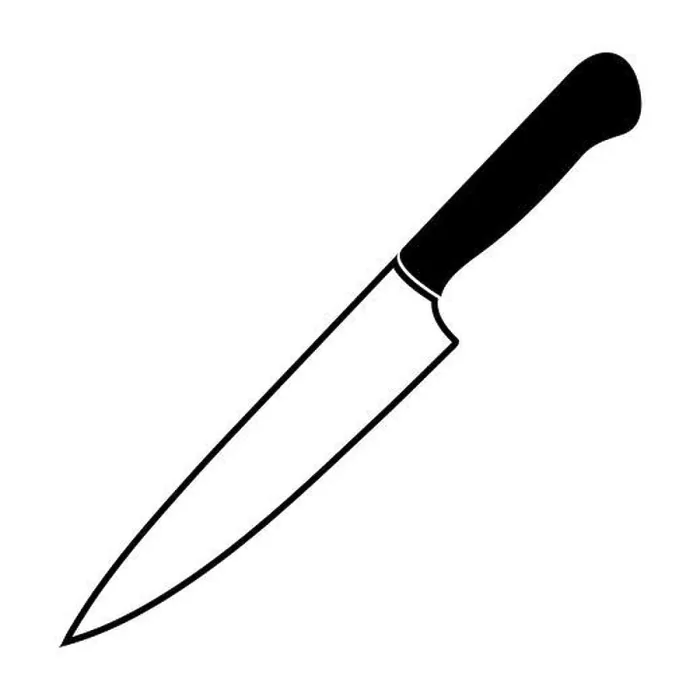 Framed Print : Knife Outline vector illustration isolated on white Framed Print : Knife Outline vector illustration isolated on white