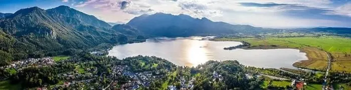 Framed Print : Kochelsee Lake Bavaria. Aerial Drone Panorama in Autumn. Beautiful view. Kochel, Bavaria, Germany Framed Print : Kochelsee Lake Bavaria. Aerial Drone Panorama in Autumn. Beautiful view. Kochel, Bavaria, Germany
