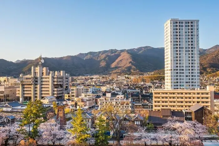 Framed Print : Kofu, Yamanashi, Japan downtown cityscape in the afternoon Framed Print : Kofu, Yamanashi, Japan downtown cityscape in the afternoon