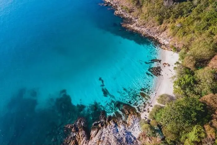 Framed Print : Koh Samet Island Thailand, aerial drone view from above at the Samed Island in Thailand Framed Print : Koh Samet Island Thailand, aerial drone view from above at the Samed Island in Thailand