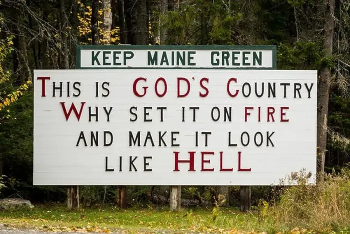 Framed Print : Kokadjo, Maine, United States: October 16, 2017: Keep Maine Green Sign Framed Print : Kokadjo, Maine, United States: October 16, 2017: Keep Maine Green Sign