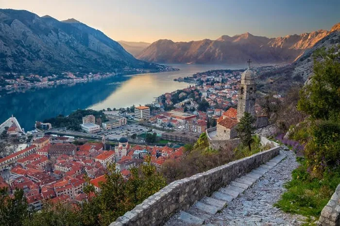 Framed Print : Kotor, Montenegro. Beautiful romantic old town of Kotor during sunset Framed Print : Kotor, Montenegro. Beautiful romantic old town of Kotor during sunset