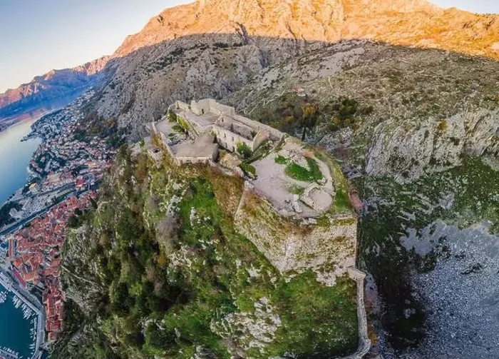 Framed Print : Kotor Old Town Ladder of Kotor Fortress Hiking Trail. Aerial drone view Framed Print : Kotor Old Town Ladder of Kotor Fortress Hiking Trail. Aerial drone view