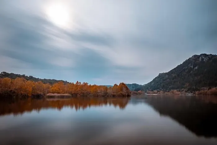 Framed Print : Kovada Lake in Autumn aerial photo shoot with drone Framed Print : Kovada Lake in Autumn aerial photo shoot with drone