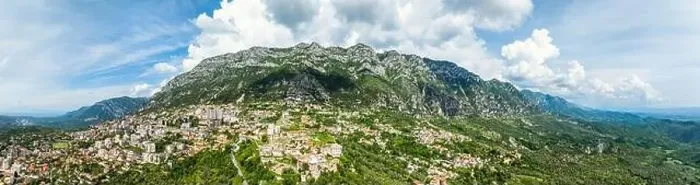 Framed Print : Kruje and Mount Kruje from a drone, Ishem River, Albania Framed Print : Kruje and Mount Kruje from a drone, Ishem River, Albania