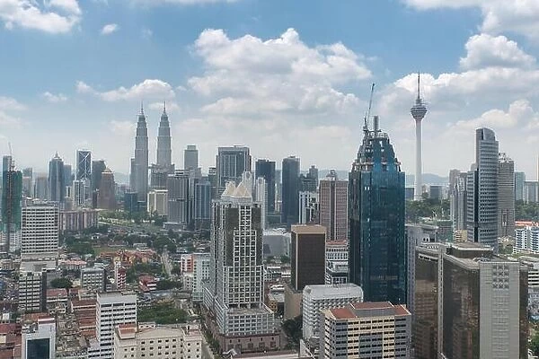 Kuala lumpur city skyline in Malaysia