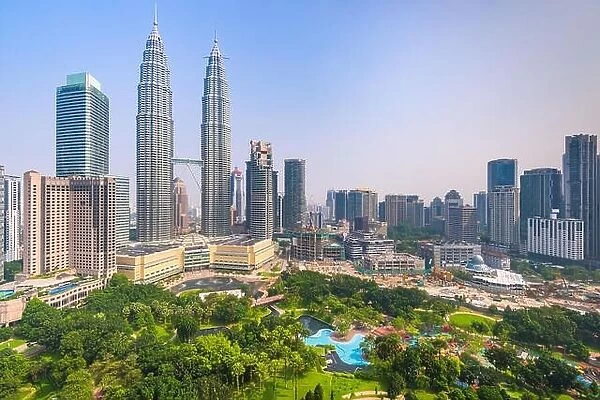 Kuala Lumpur, Malaysia downtown city skyline in the morning