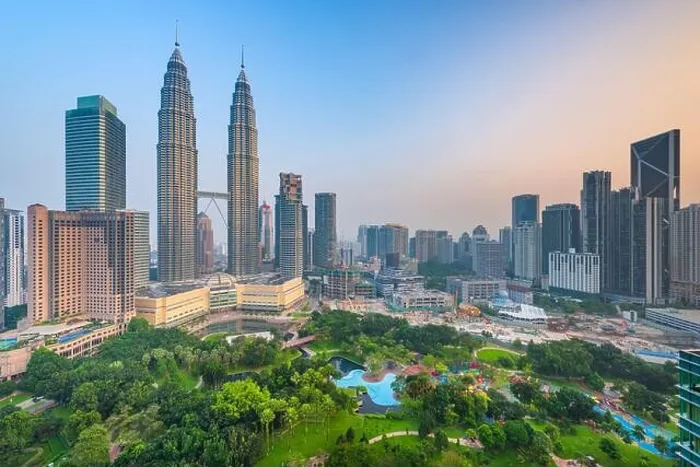 Framed Print : Kuala Lumpur, Malaysia park and skyline at dusk Framed Print : Kuala Lumpur, Malaysia park and skyline at dusk