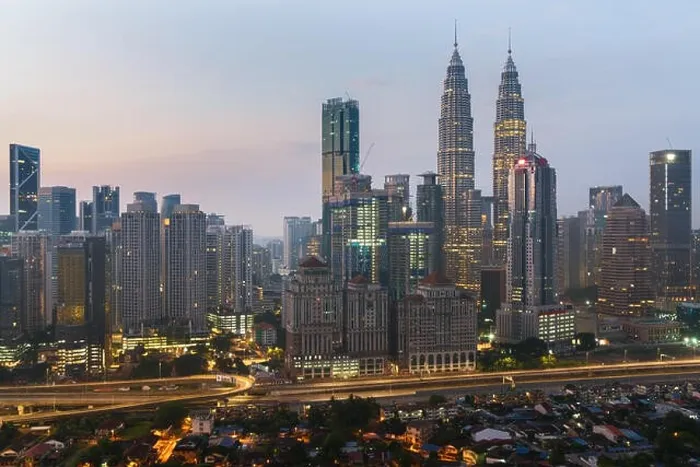 Framed Print : Kuala Lumpur skyline and skyscraper with highway road at night in Kuala Lumpur, Malaysia. Asia Framed Print : Kuala Lumpur skyline and skyscraper with highway road at night in Kuala Lumpur, Malaysia. Asia